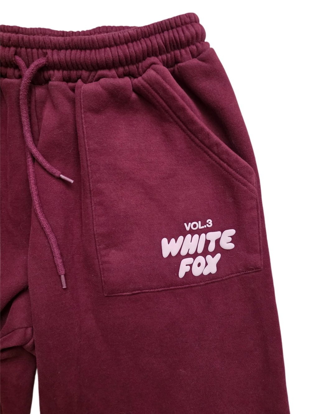 White Fox Boutique Burgundy Sweatpants Size Medium - Picture 3 of 12